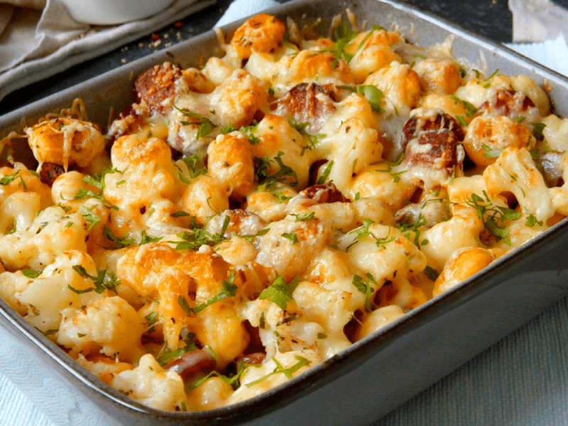 Gnocchi Casserole with Cauliflower and Kielbasa