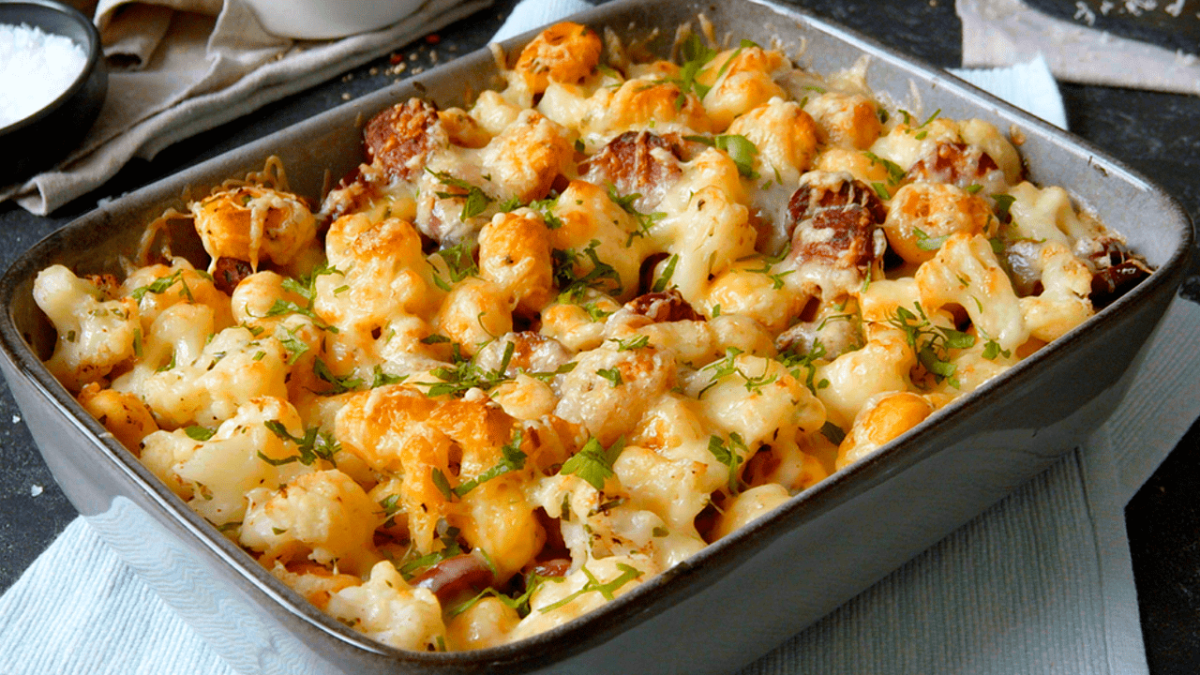Gnocchi Casserole with Cauliflower and Kielbasa