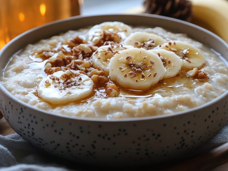 Bowl of banana oatmeal