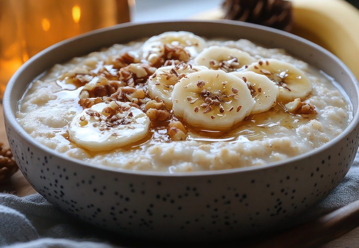 Bowl of banana oatmeal