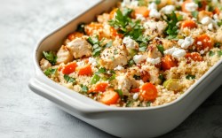 A Moroccan couscous casserole.