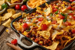 Dish with nacho casserole