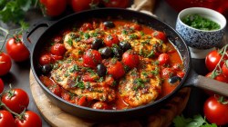 Greek Chicken Skillet on a table