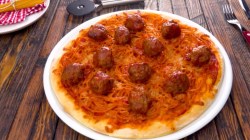 Spaghetti & Meatballs Pizza